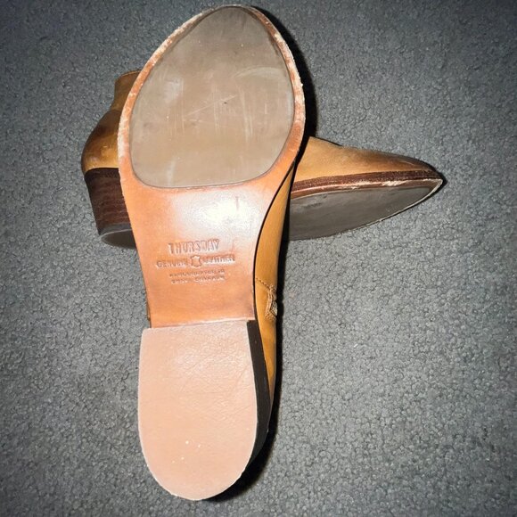 THURSDAY BOOT CO. DOWNTOWN WOMEN'S HANDCRAFTED  ANKLE BOOTIE TOFFEE LEATHER  8.5 - Picture 9 of 12
